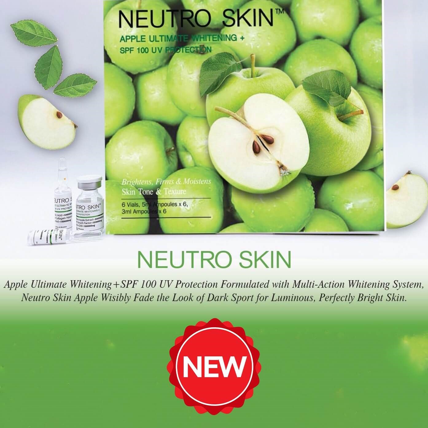 Neutro Skin Green Apple Whitening Glutathione Injection
