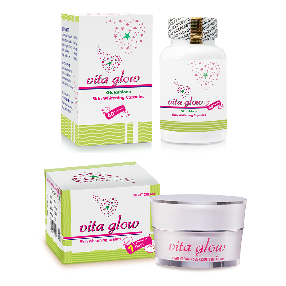 Vita Glow Night Cream & Vita Glow Glutathione Capsules