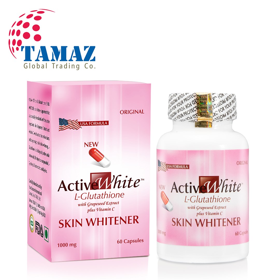 active white l glutathione skin whitening capsules