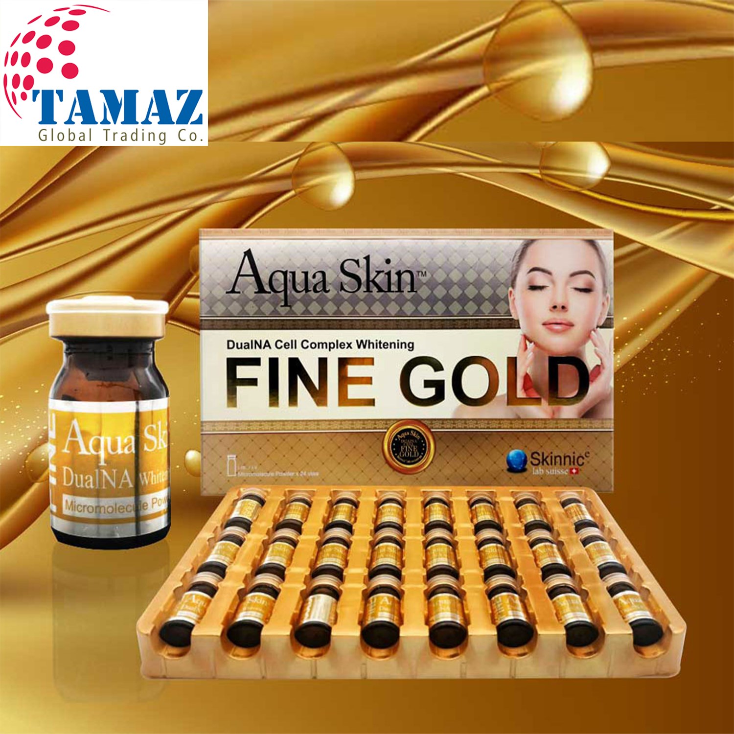 Aqua Skin Fine Gold DualNa Cell Complex Whitening Injection