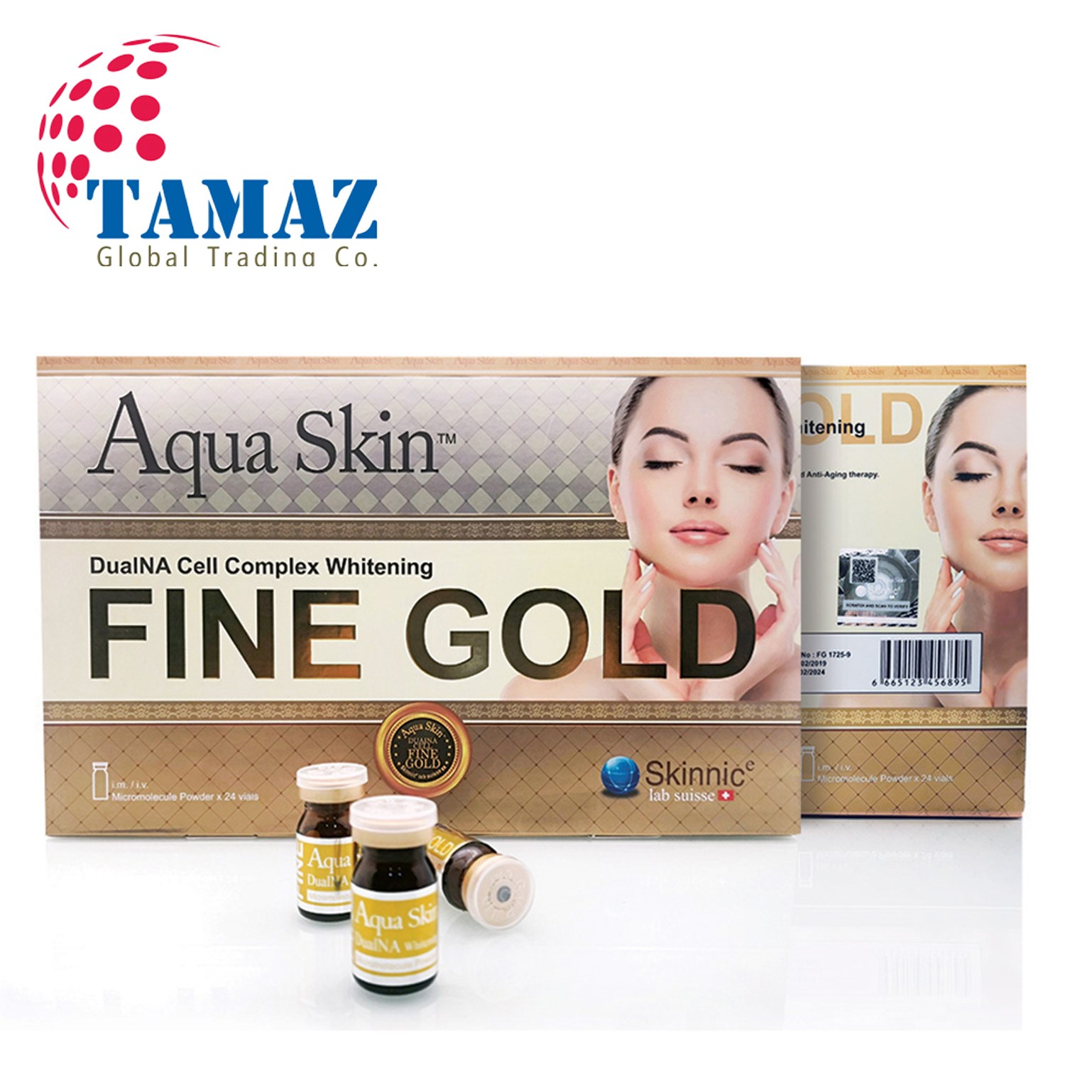 Aqua Skin Fine Gold DualNa Cell Complex Whitening Injection
