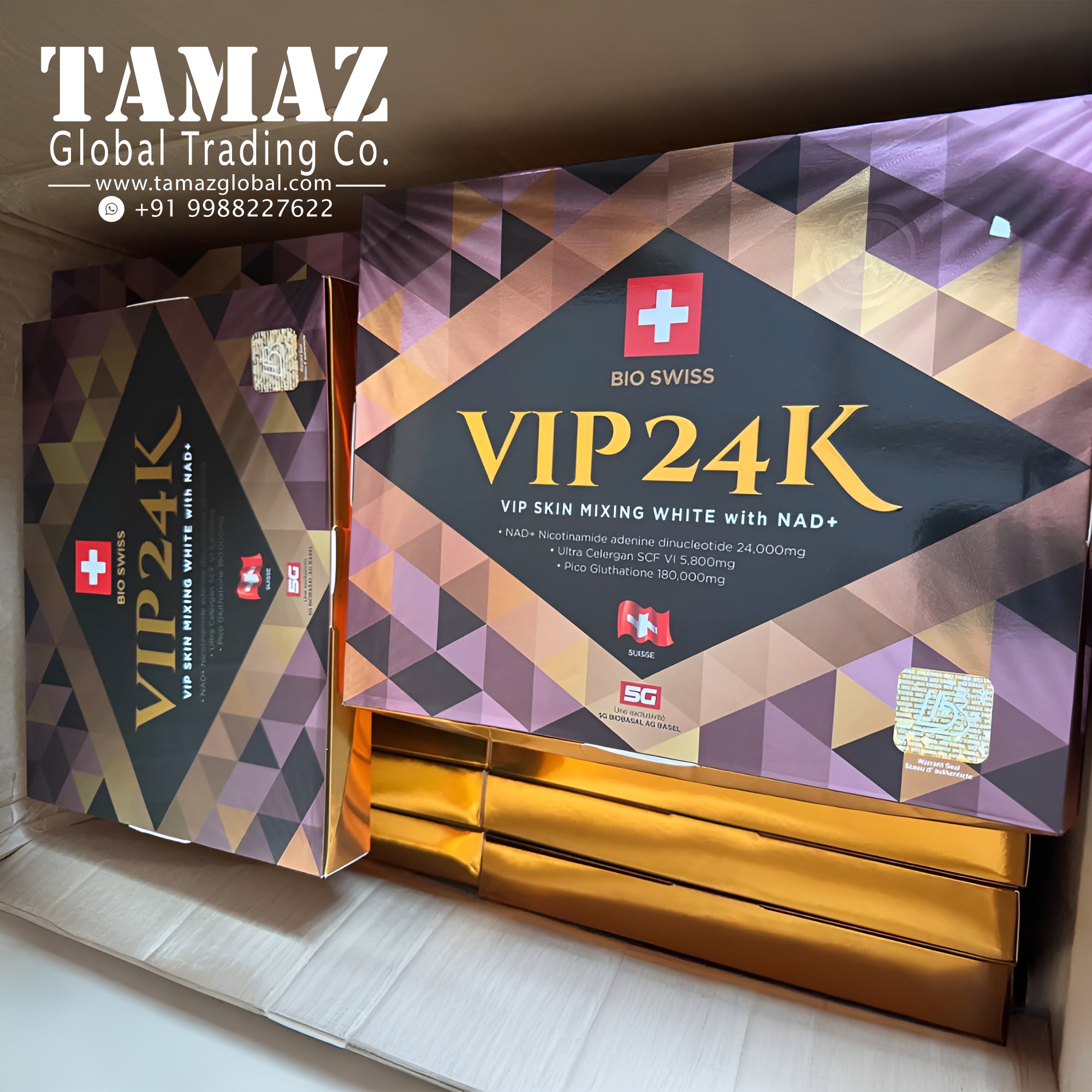 Bio Swiss VIP 24K Glutathione Injection With NAD+