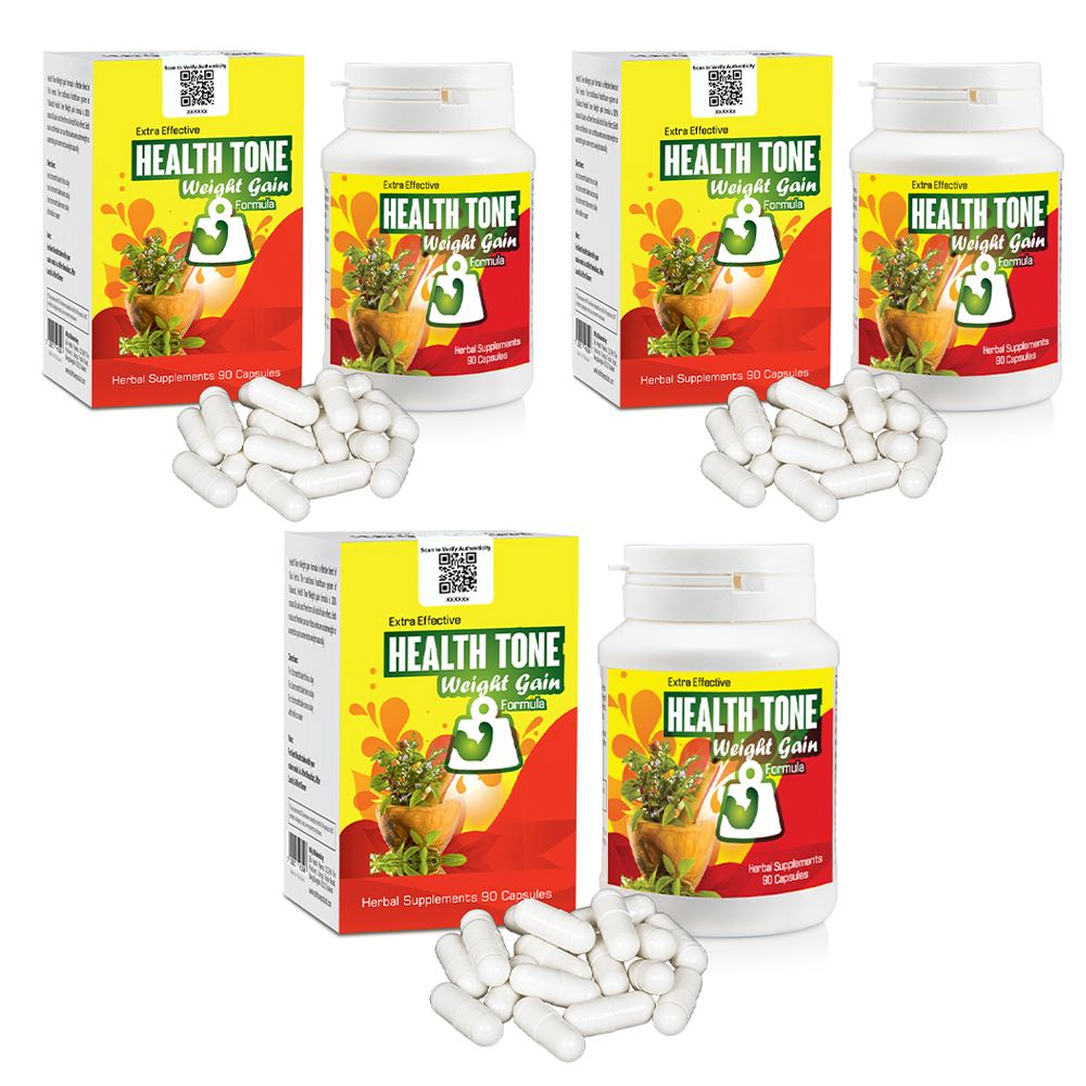 Extra Effective Health Tone Weight Gain Capsules Pack of 3 Bottles