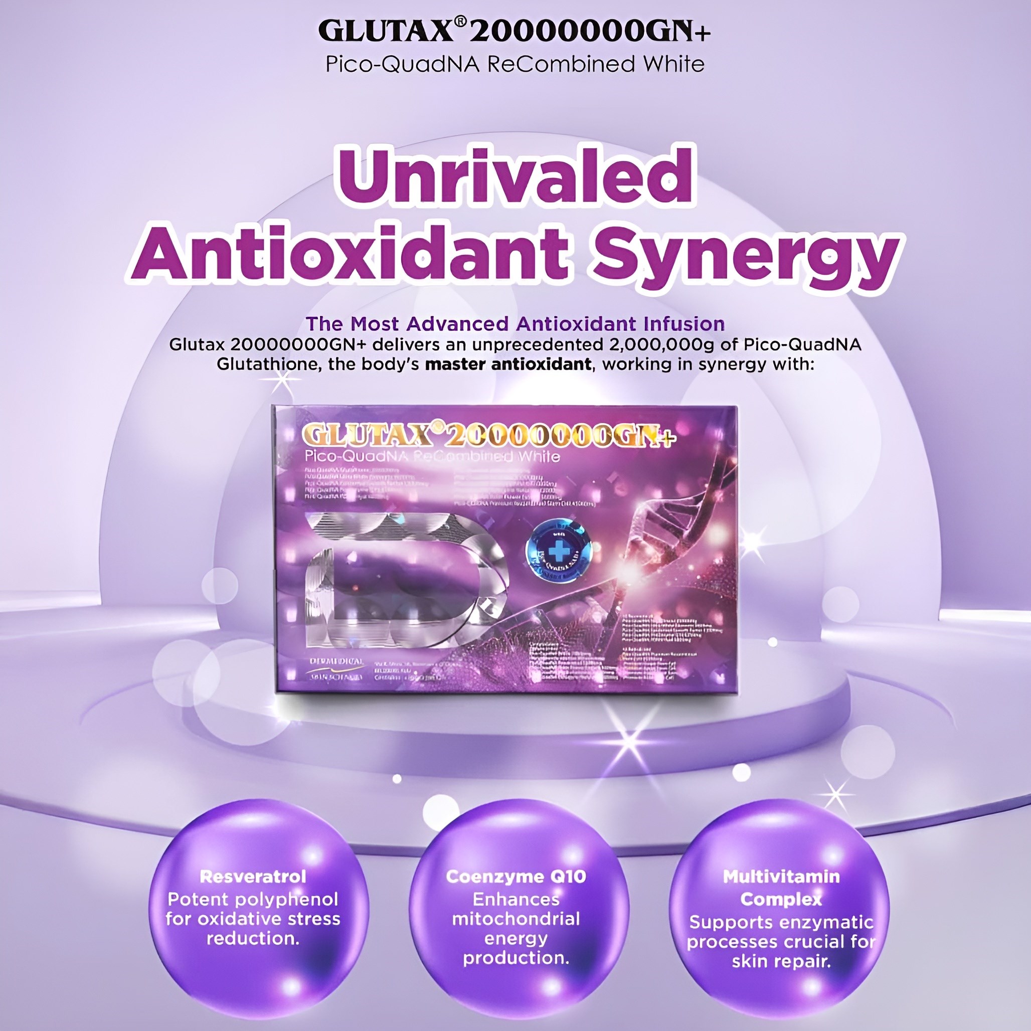 Glutax 20000000GN+ Recombined White Glutathione Injection