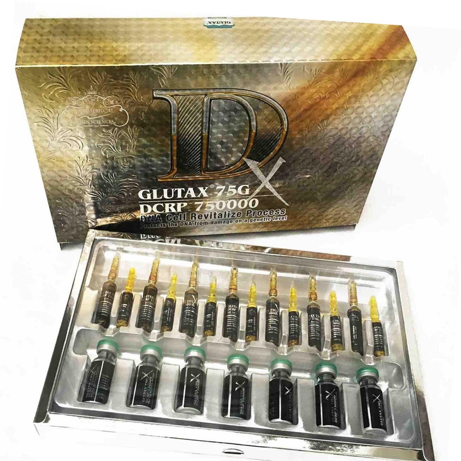 glutax 75gx dcrp 750000 dna cell revitalize glutathione injections