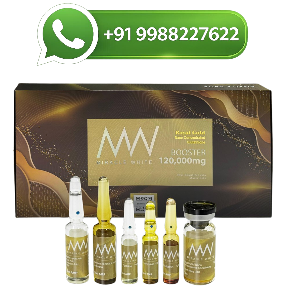 Miracle White  Royal Gold 120000mg Glutathione Injection