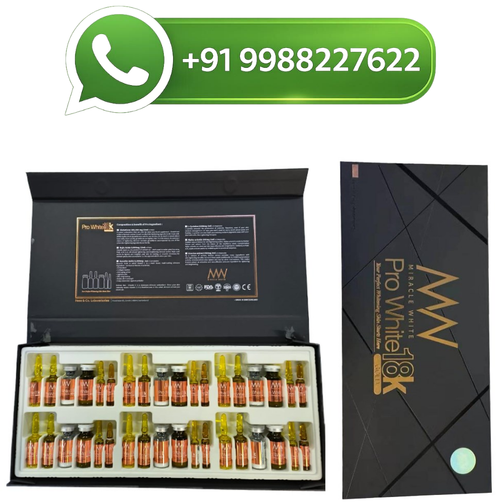 Miracle White Pro White 18K 180,000mg Glutathione Injection