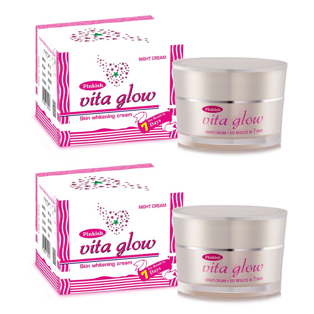 Pinkish Vita Glow Skin Whitening Night Cream Pack of 2