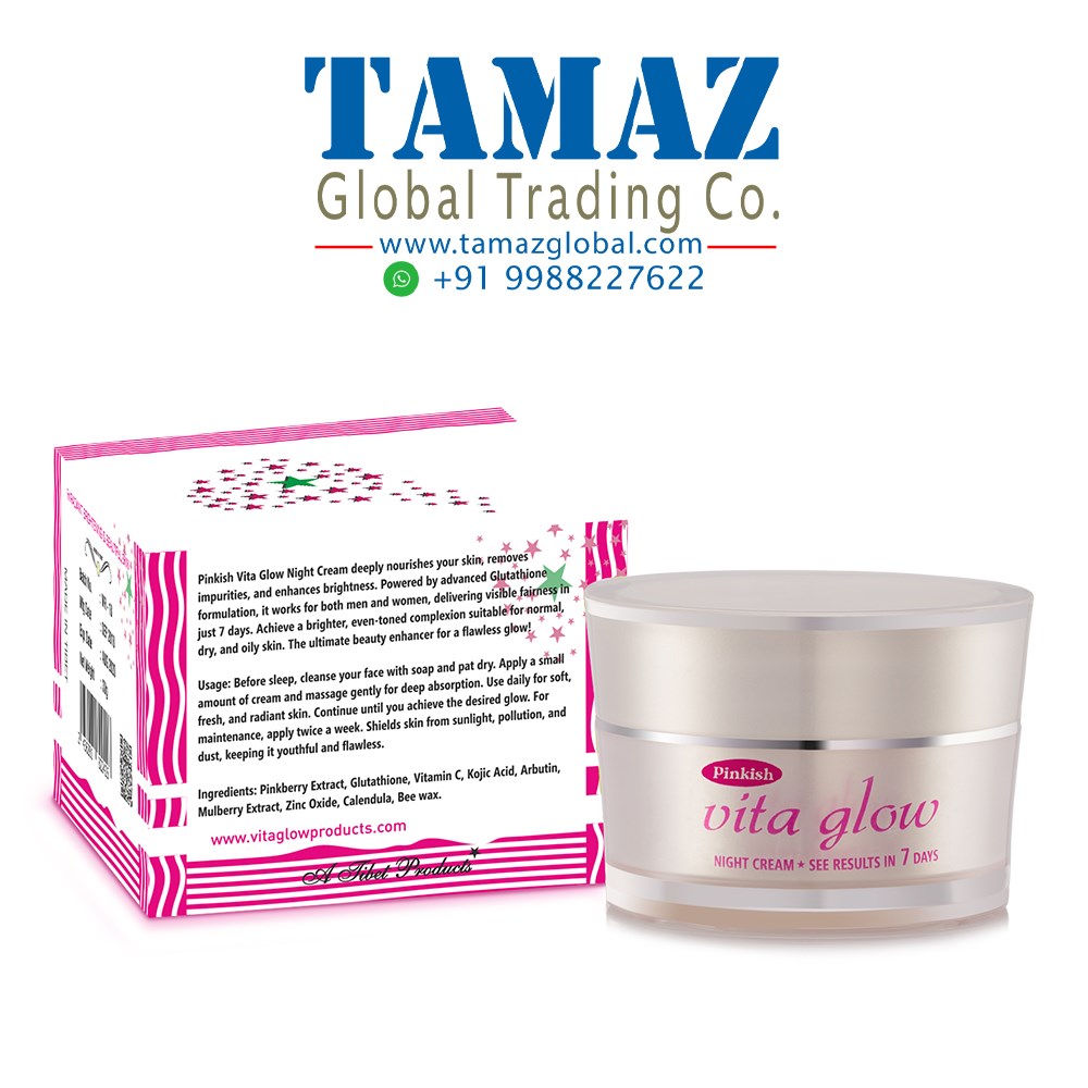 Pinkish Vita Glow Skin Whitening Night Cream