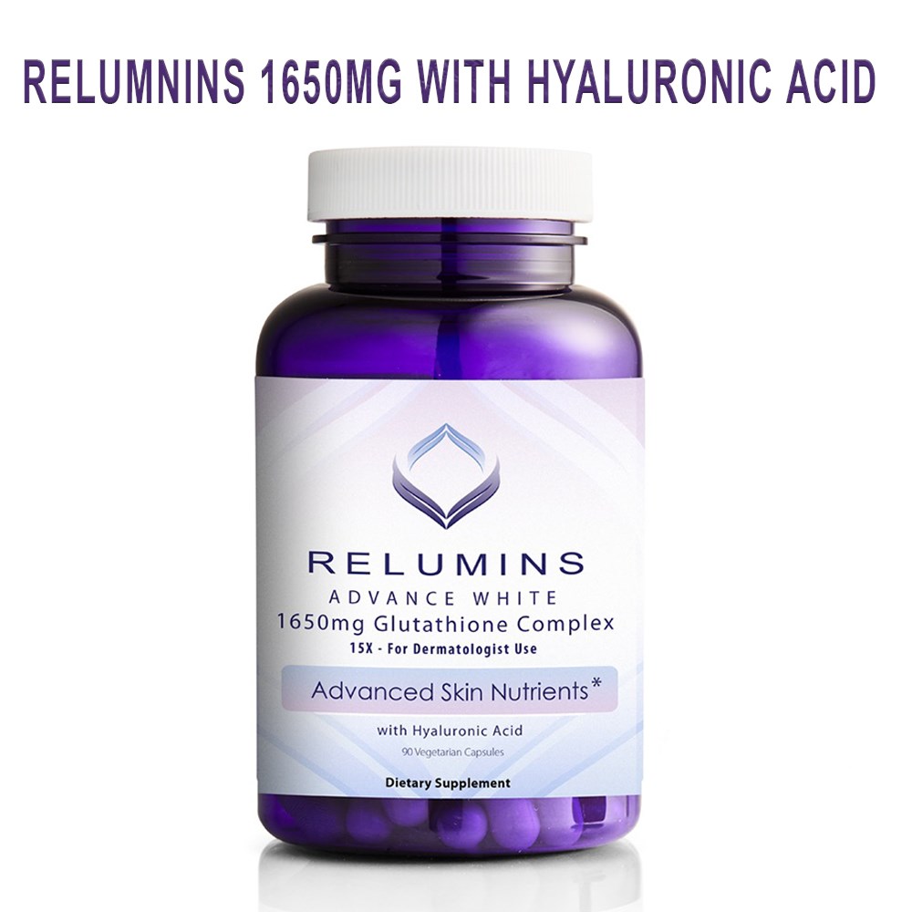 Relumins 1650mg Glutathione With Hyaluronic Acid 90 Capsules