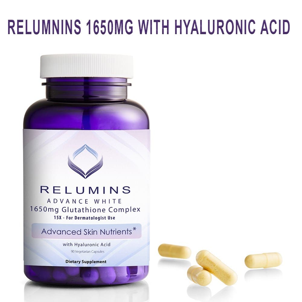 Relumins 1650mg Glutathione With Hyaluronic Acid 90 Capsules