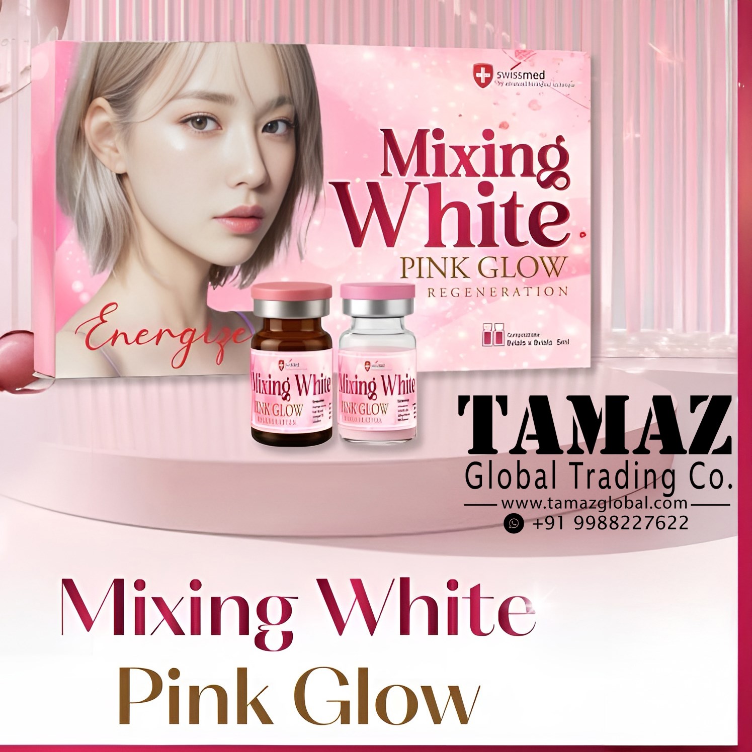 Swismed Mixing White Pink Gold Glutathione Injection 