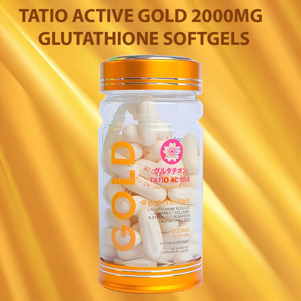 Tatio Active Gold Glutathione 2000mg Skin Whitening Softgels