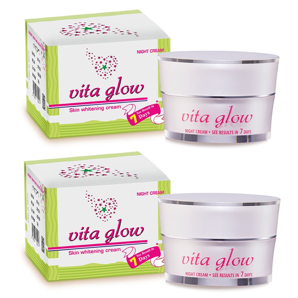 Original Vita Glow Skin Whitening Night Cream Pack of 2