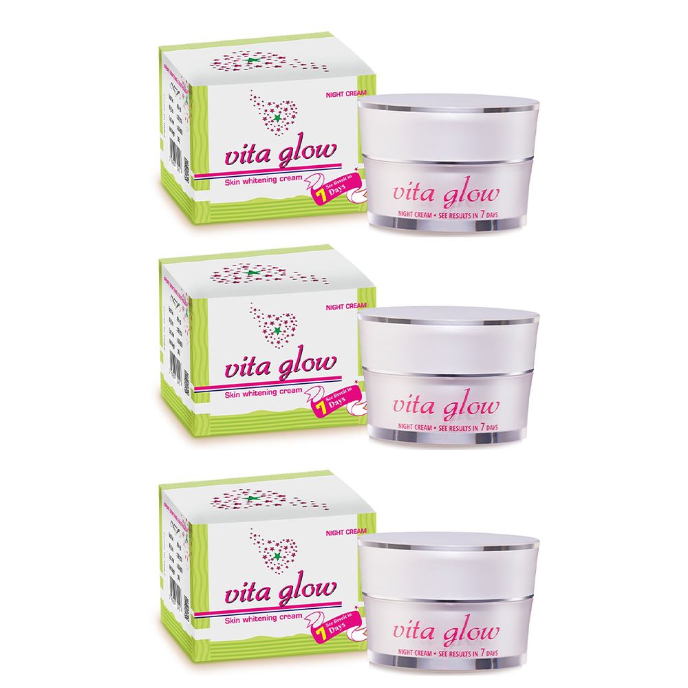 Original Vita Glow Skin Whitening Night Cream Pack of 3