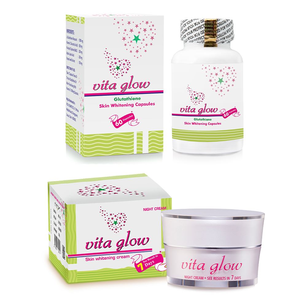Vita Glow Night Cream & Vita Glow Glutathione Capsules