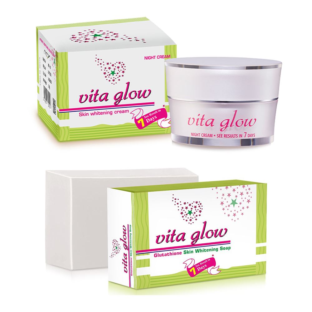 Vita Glow Night Cream & Vita Glow Glutathione Soap Combo