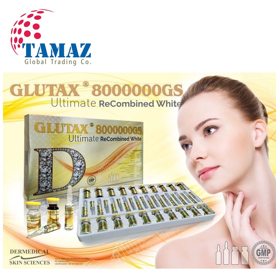 GLUTAX 8000000GS Ultimate Recombined White Glutathione Injection