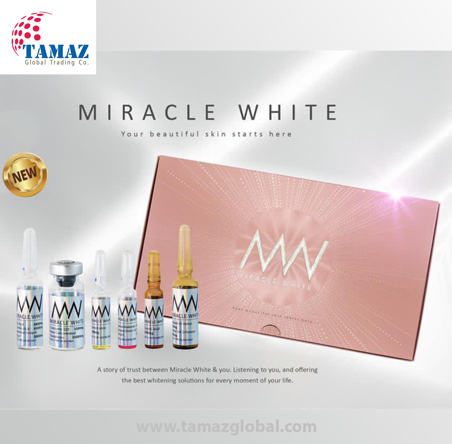 Miracle White Pink 35000mg Glutathione Injections