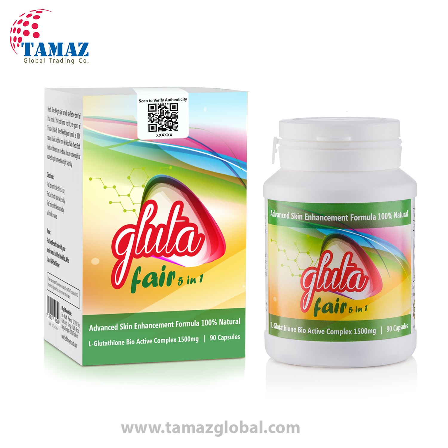 gluta fair 5 in 1 glutathione skin whitening pills