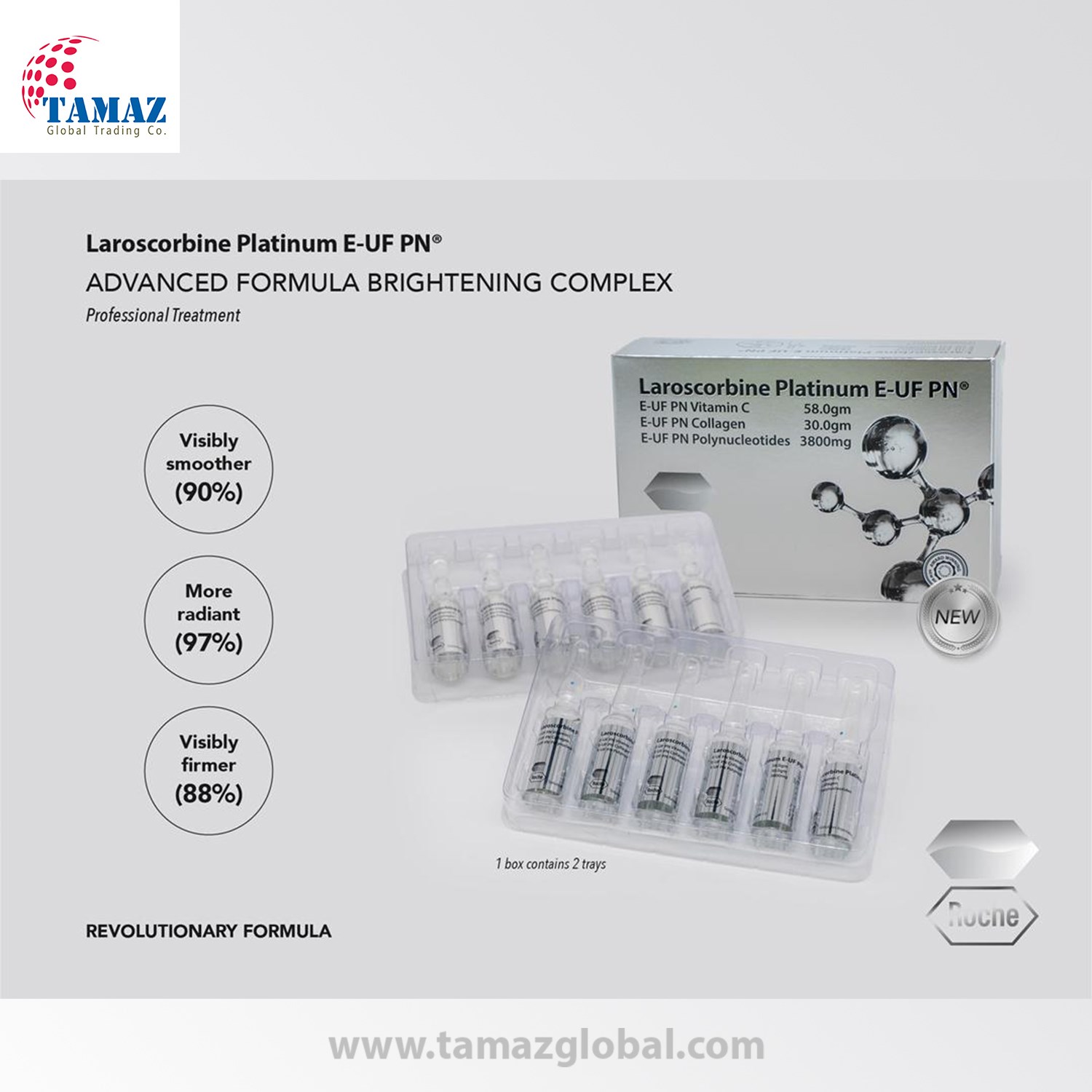 laroscorbine platinum e uf pn vitamin c collagen injections 12 ampoules