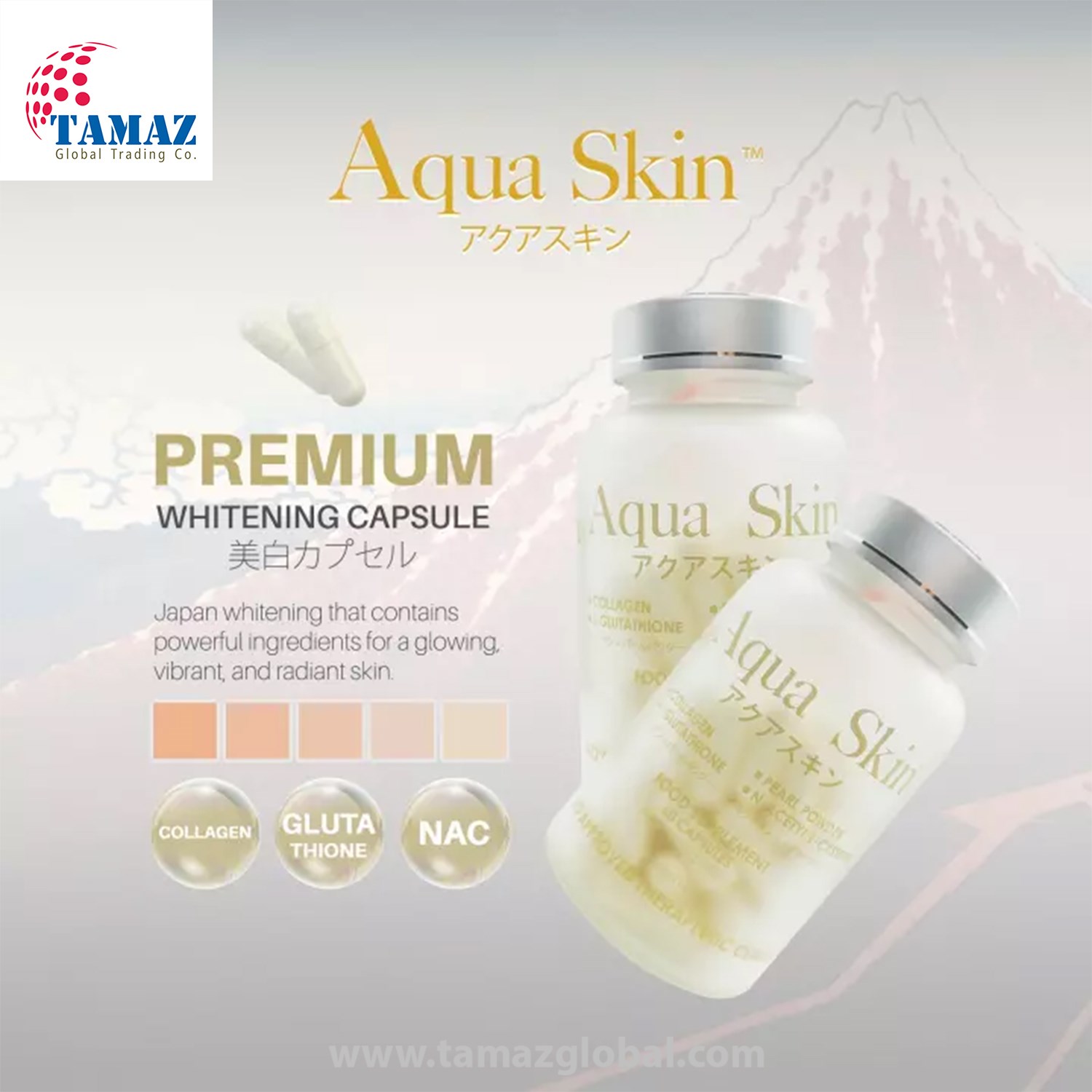 Aqua Skin Glutathione and Collagen Whitening Pills