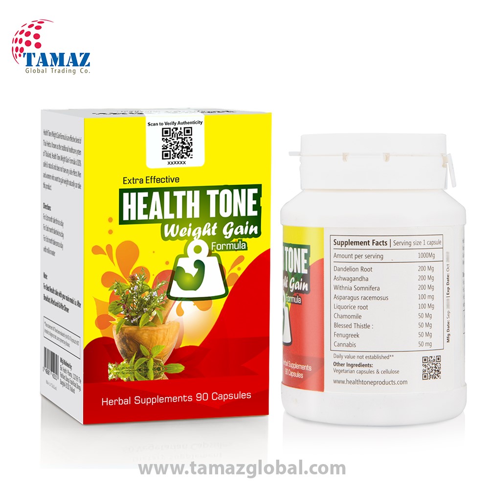 extra effective health tone weight gain formula 1000mg 90 capsules