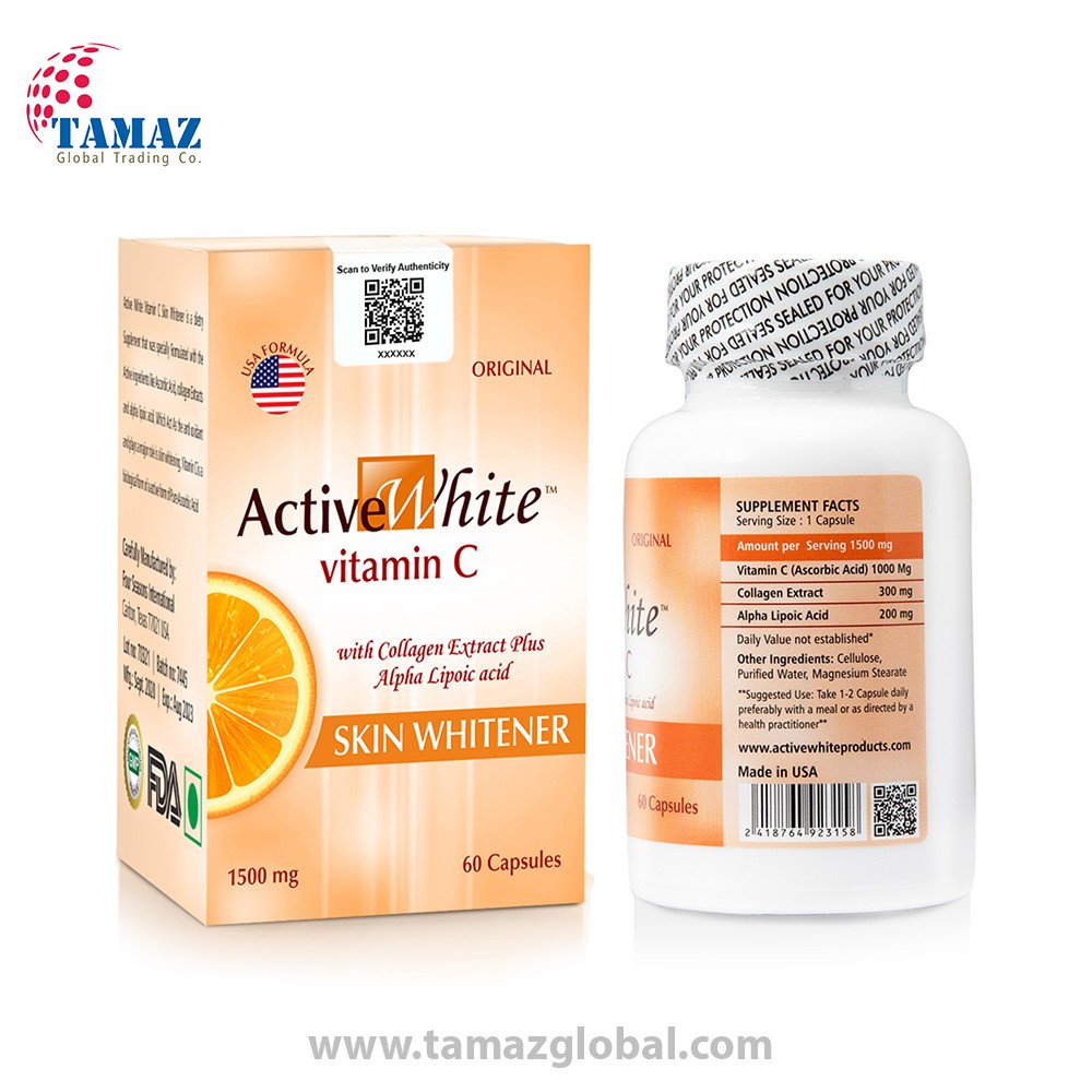 Active White Vitamin C 1000mg Skin Whitening Pills Capsules In India